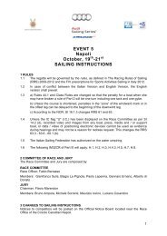 Sailing Instructions - the Melges 32 Class Association