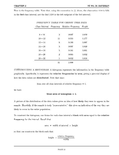 Experimental Statistics for Biological Sciences I - NCSU Statistics ...