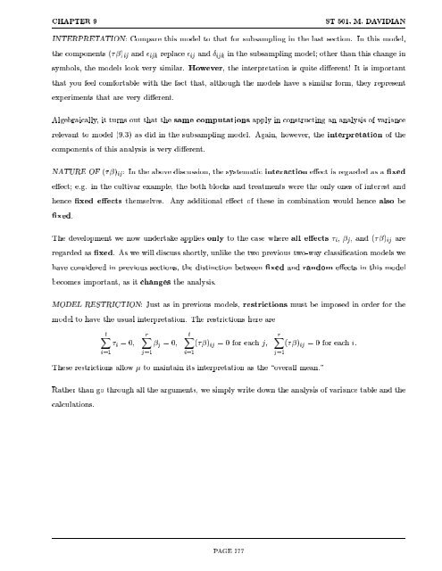 Experimental Statistics for Biological Sciences I - NCSU Statistics ...