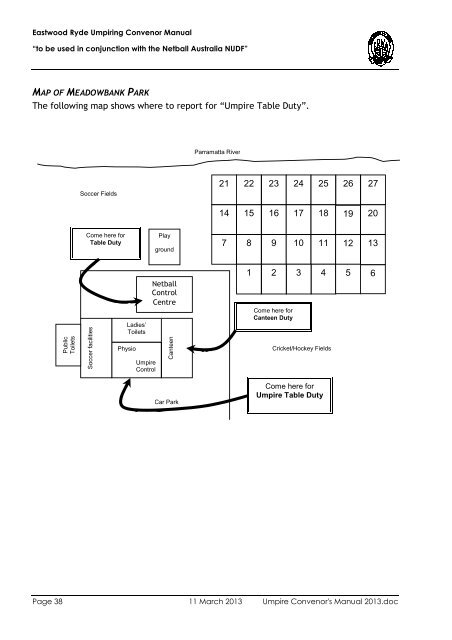 Umpiring Convenors Manual - ERNA (Netball) - Netball Australia