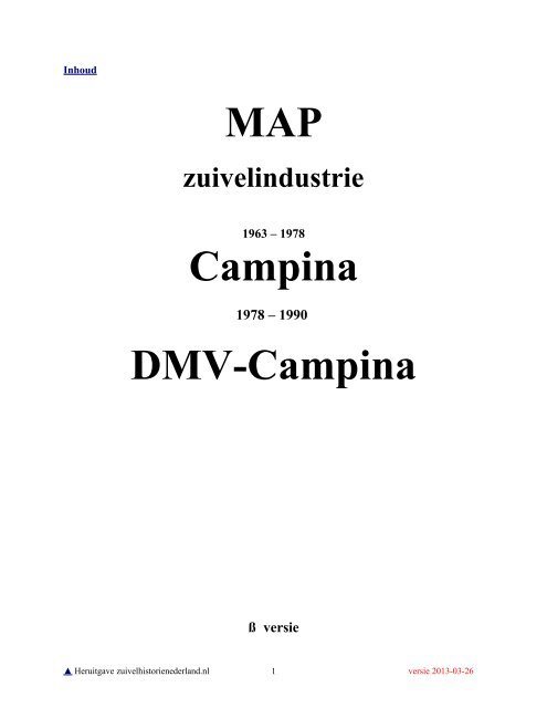 Campina Zuivelhistorie Nederland