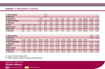 Linea 6/ V. Alessandria - S. Ermete ORARIO FERIALE - TPL Linea