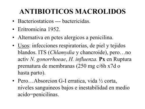 antibioticos macrolidos - Farmacologia Virtual