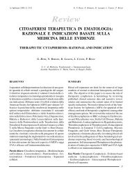 citoaferesi terapeutica in ematologia - Ordine dei Medici Chirurghi e ...