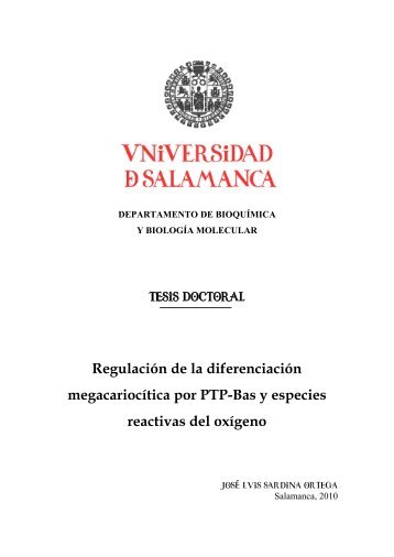 Regulación de la diferenciación megacariocítica por PTP-Bas y ...