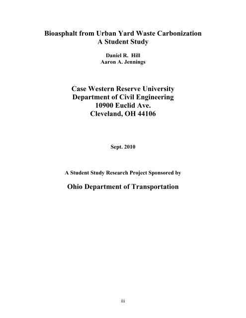 Final Report - Ohio Department of Transportation