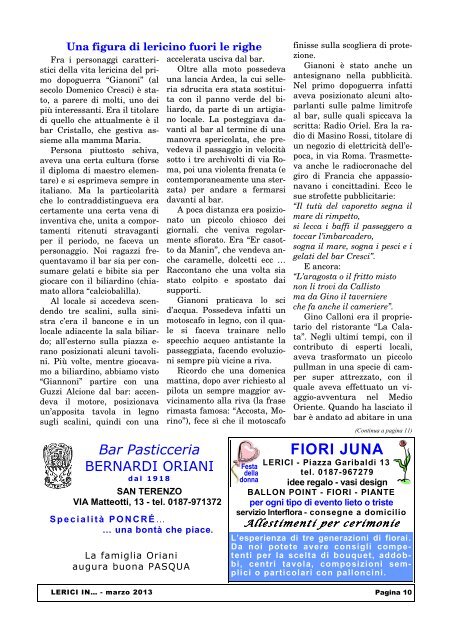 marzo 2013 / anno 6 - numero 3 - Comune di Lerici