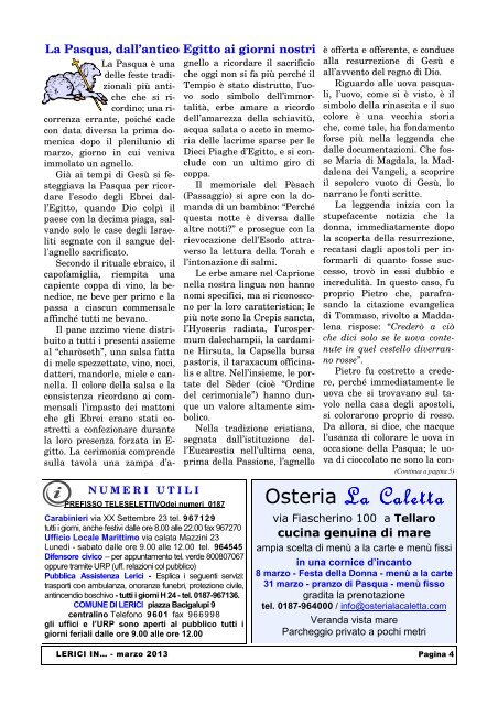 marzo 2013 / anno 6 - numero 3 - Comune di Lerici