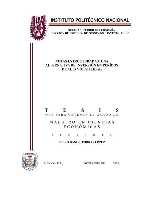 Notas Estructuradas - Tesis en el IPN - Instituto Politécnico Nacional