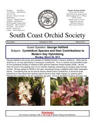 South Coast Orchid Society - Fascination of Orchids