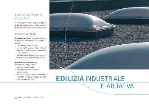 LAVORAZIONE MATERIE PLASTICHE DIVISIONE EDILIZIA - Liras