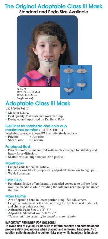 Adaptable Class 3 Mask Instructions - Great Lakes Orthodontics