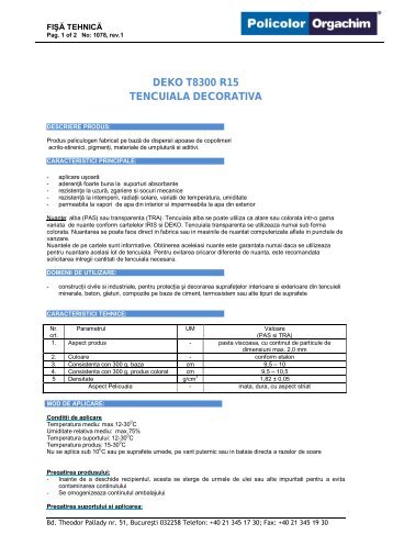 T8300 Tencuiala decorativa canelata R15 - Deko Professional