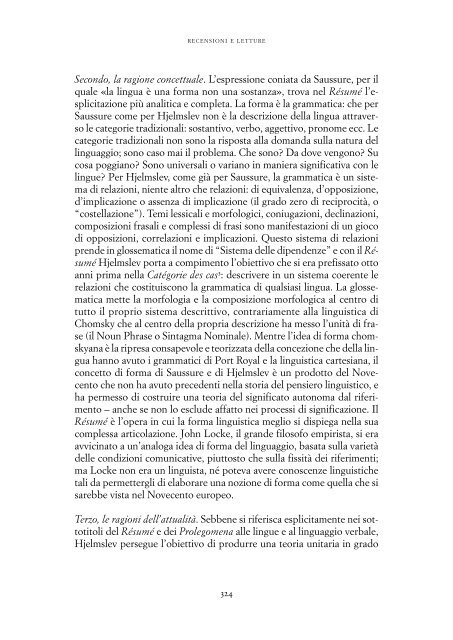 Louis Hjelmslev, Teoria del linguaggio. Résumé - Università degli ...