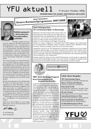 Unsere Austauschprogramme 2007/2008! - YFU