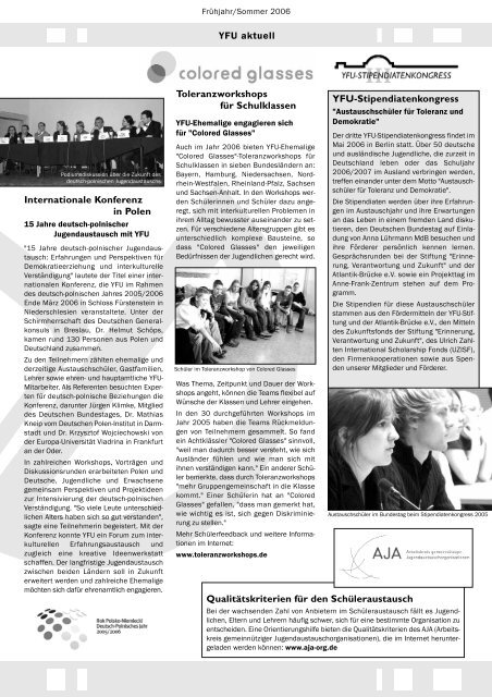 Unsere Austauschprogramme 2007/2008! - YFU