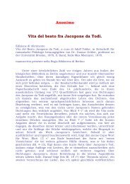 Anonimo Vita del beato fra Jacopone da Todi. - Classici Italiani