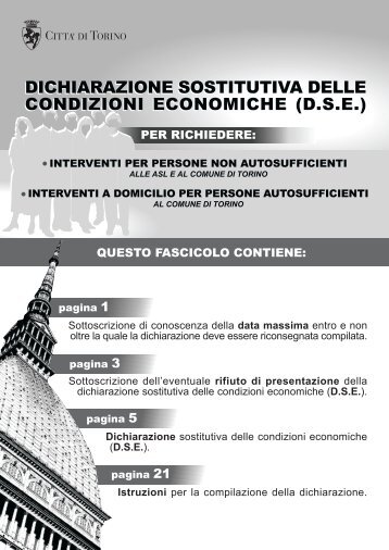 dichiarazione sostitutiva delle condizioni ... - Città di Torino