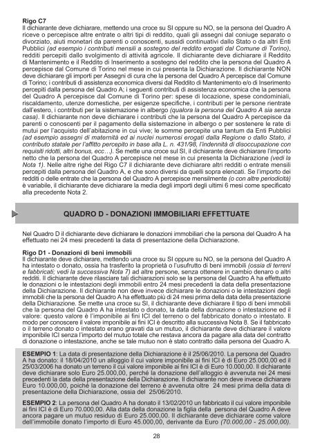 dichiarazione sostitutiva delle condizioni ... - Città di Torino