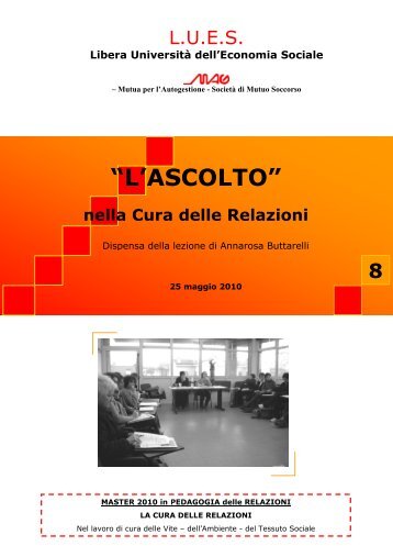 Dispensa 08 – L'ascolto nella cura delle relazioni - Mag