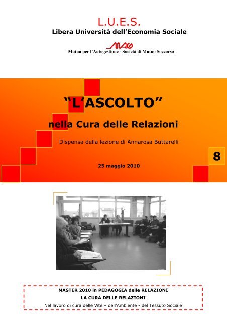 Dispensa 08 – L'ascolto nella cura delle relazioni - Mag