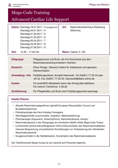 Unsere Fortbildungen - Ev. Krankenhaus Holzminden