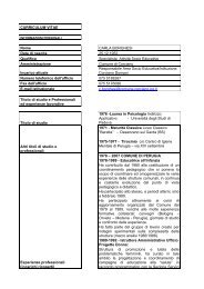 Curriculum Vitae - Comune di Corciano