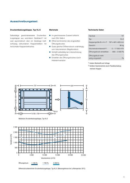 Broschüre Druckentlastungsklappe, Typ KL-E... - YIT