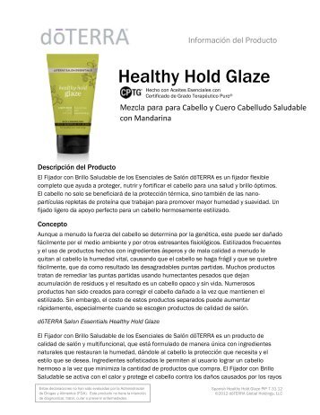 Salon Essentials Healthy Hold Glaze Product ... - dōTERRA Tools