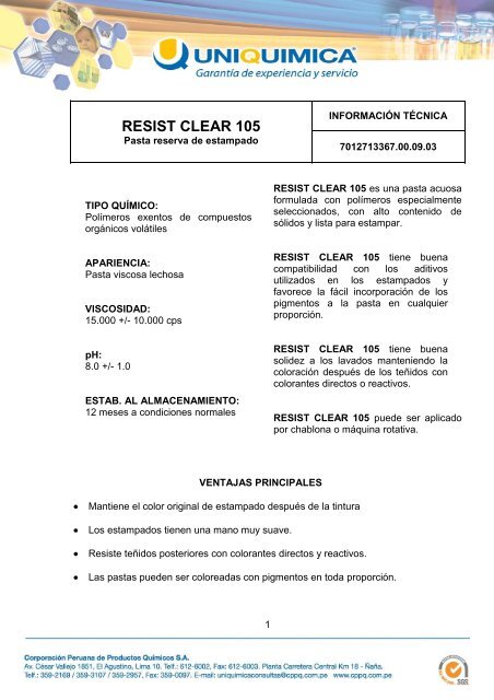 Resist Clear 105 - Qroma