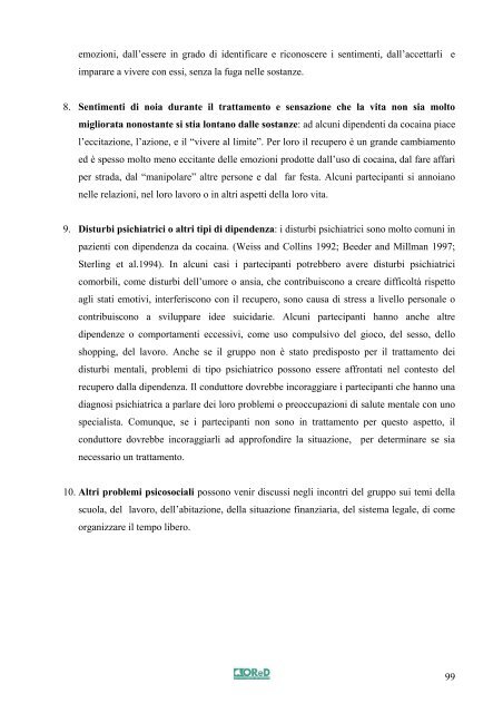 Manuale di terapia per la tossicodipendenza - ASL di Brescia