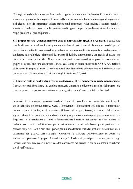 Manuale di terapia per la tossicodipendenza - ASL di Brescia