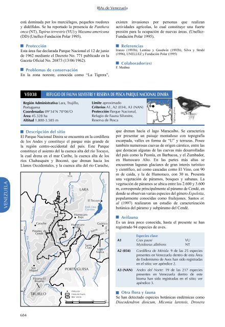 IBAs in the Tropical Andes – Venezuela (PDF 2,5 Mb)