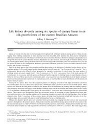 Life history diversity among six species of canopy lianas in an old ...