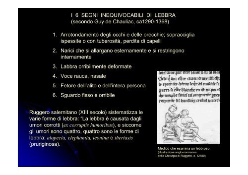 La Lebbra: Paleopatologia e storia della cura e dell'assistenza