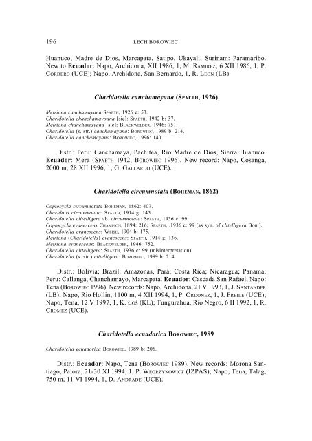 Review of the Cassidinae of Ecuador, with a description of thirteen ...