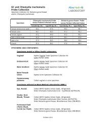 Swab & Urine Collection Instructions - Allina Health