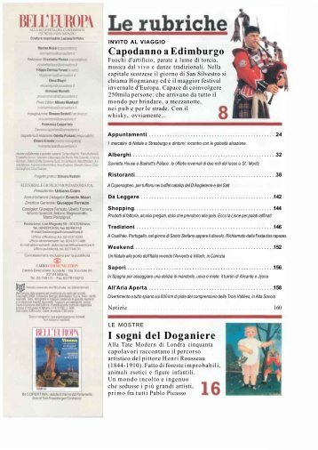 Sommario della rivista Bell'Europa 2007