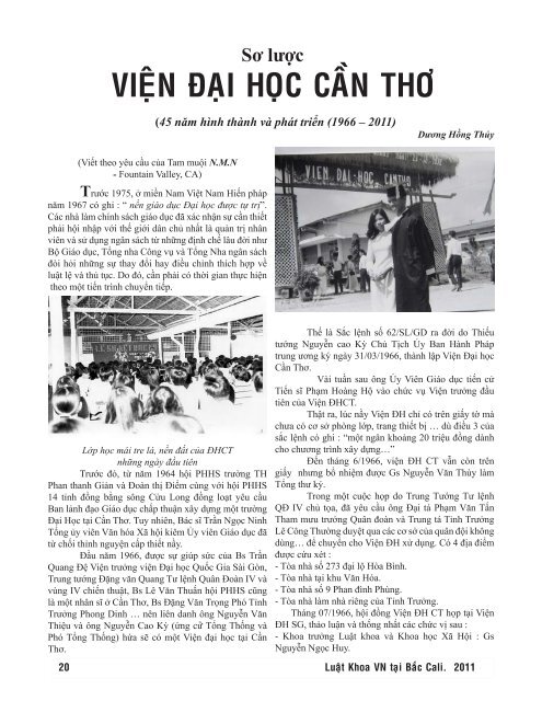 Đặc San Luật khoa 2011 - Văn Thơ Lạc Việt