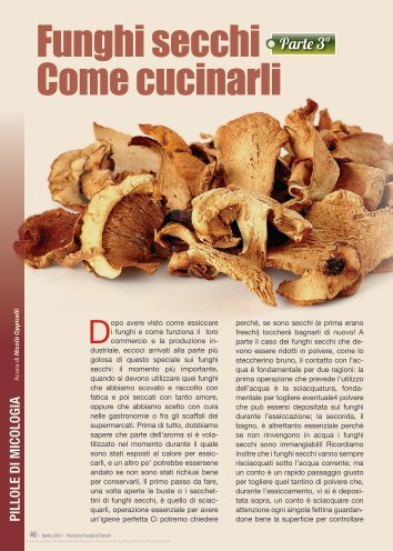 Articolo su Passione Funghi e Tartufi 3 - Tauro Essiccatori