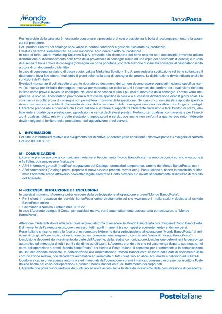 COMUNICAZIONI BANCOPOSTA SCARICA