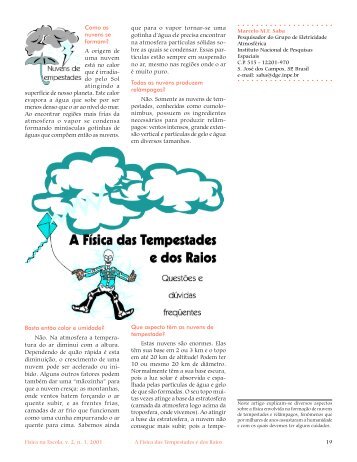 A Física das Tempestades e dos Raios