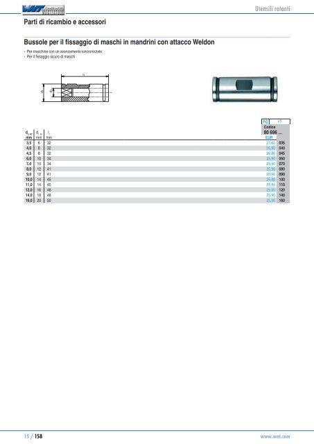 Catalogo WNT 2010 - Utensili rotanti