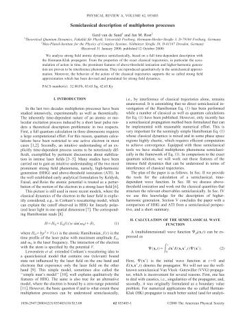 Semiclassical description of multiphoton processes - Max-Planck ...