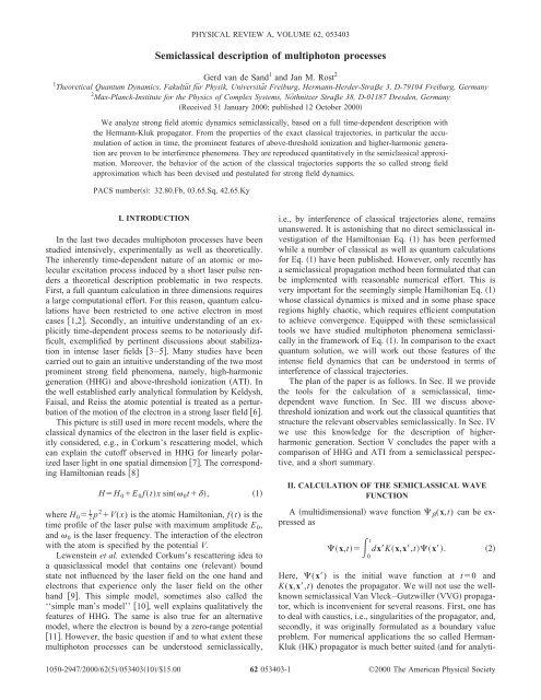 Semiclassical description of multiphoton processes - Max-Planck ...