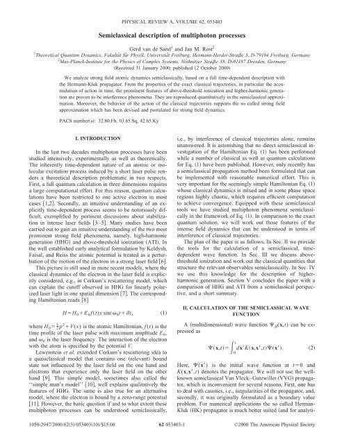 Semiclassical description of multiphoton processes - Max-Planck ...