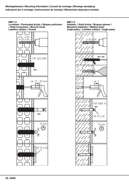 Installation instruct. - HEWI