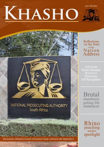 Khasho January/February 2011 - National Prosecuting Authority