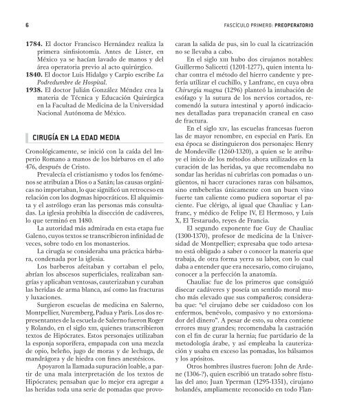 Historia de la cirugía Dr. Salvador Martínez Dubois