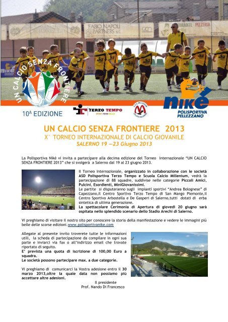 un calcio senza frontiere 2013 - Sito Ufficiale della Polisportiva Nikè ...